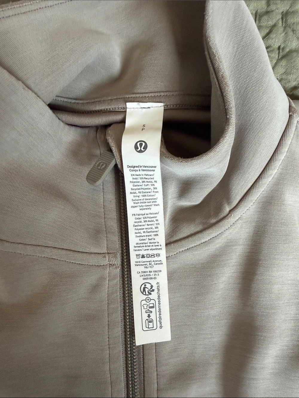 lululemon athletica Taupe Quarter-Zip Pullover - Picture 2 of 4